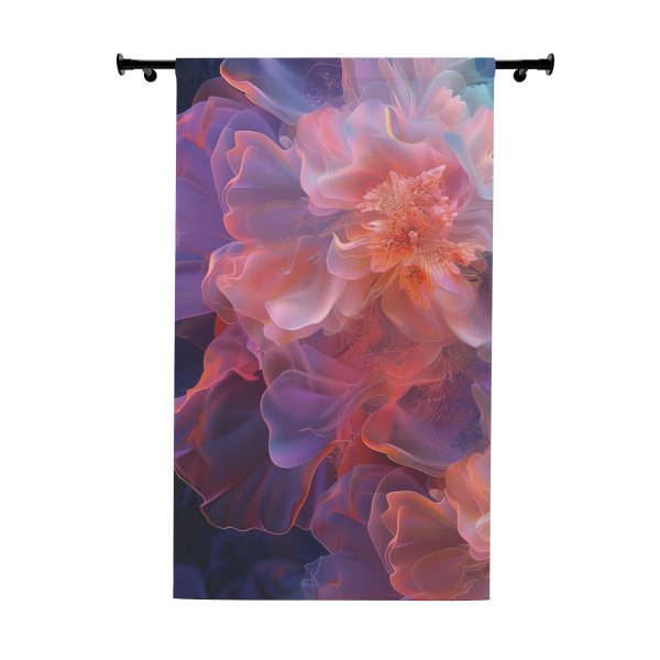 Floral Nebula 09 - Left Side Blackout Window Curtains (1 Piece)