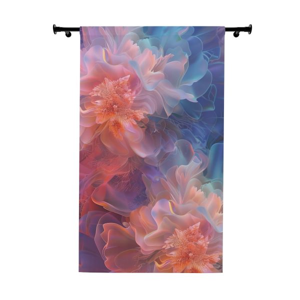 Floral Nebula 09 - Single Panel Blackout Window Curtains (1 Piece)