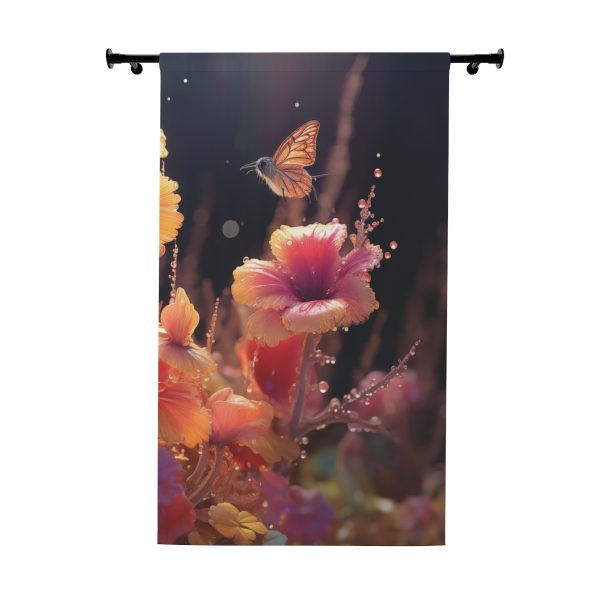 Bright Fantasy Floral 01 - Right Side Blackout Window Curtains (1 Piece)