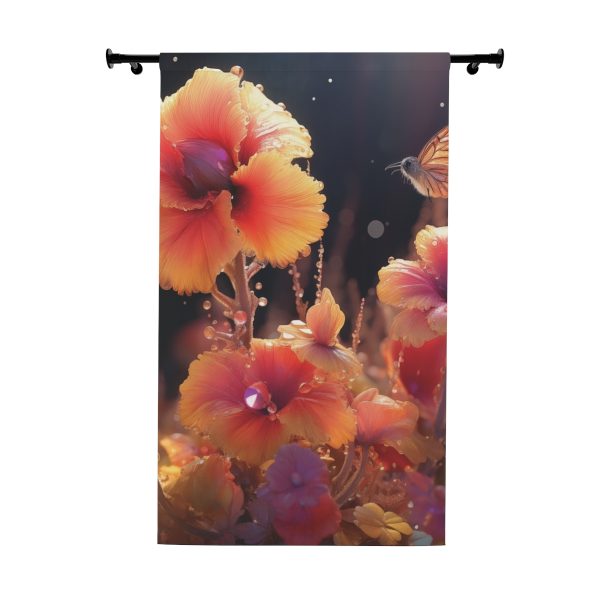 Bright Fantasy Floral 01 - Single Panel Blackout Window Curtains (1 Piece)