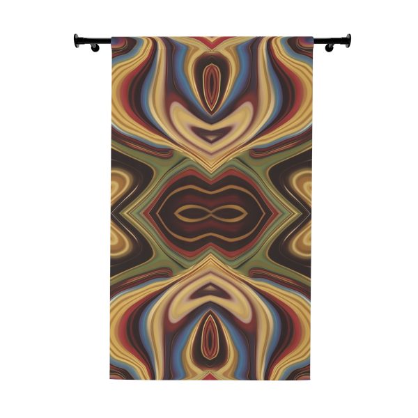 Lipnotic Kaleidoscope Background 04 - Single Panel Blackout Window Curtains (1 Piece)