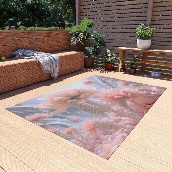 Foamy Floral Fusion 01 - Outdoor Rug - Image 3