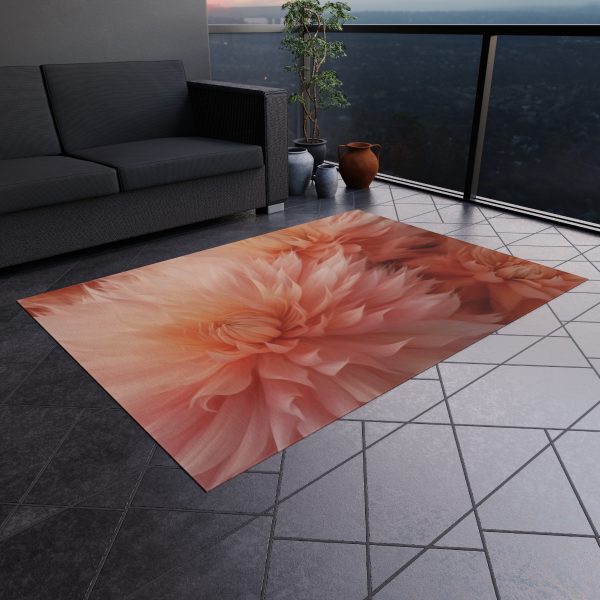 Lovely Fuzzy Buds in Peach 01 - Outdoor Rug - Image 20