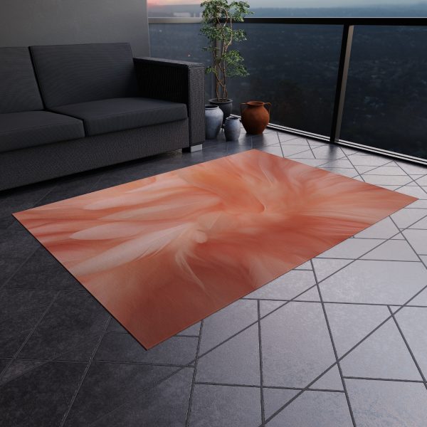 Lovely Fuzzy Feathers in Peach 01 - Outdoor Rug - Image 20