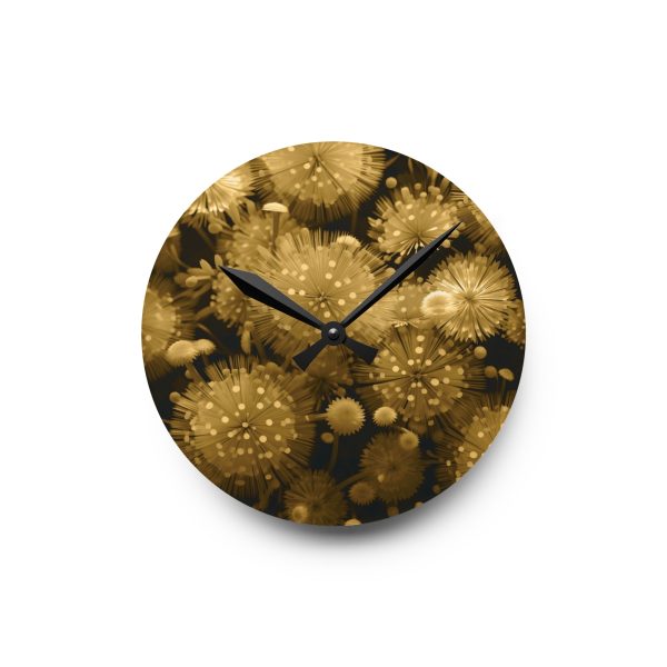 Fine and Dandy Motif in Sauterne Tone - Acrylic Wall Clock - Image 7