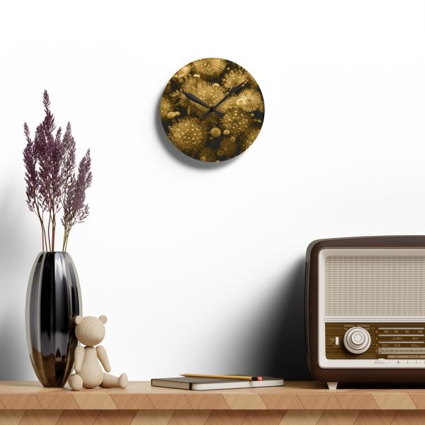 Fine and Dandy Motif in Sauterne Tone - Acrylic Wall Clock - Image 10