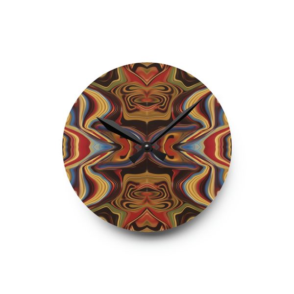 Lipnotic Kaleidoscope Background 01 - Acrylic Wall Clock - Image 7