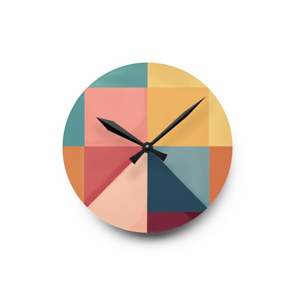 Soft Geometric Pyramid 01 - Acrylic Wall Clock - Image 7