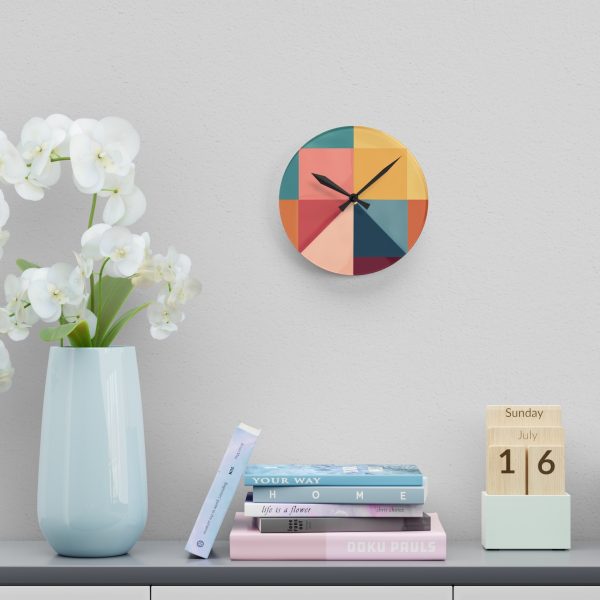 Soft Geometric Pyramid 01 - Acrylic Wall Clock - Image 12