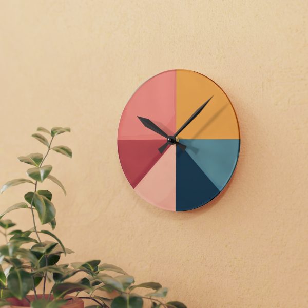 Soft Geometric Pyramid 02 - Acrylic Wall Clock - Image 9