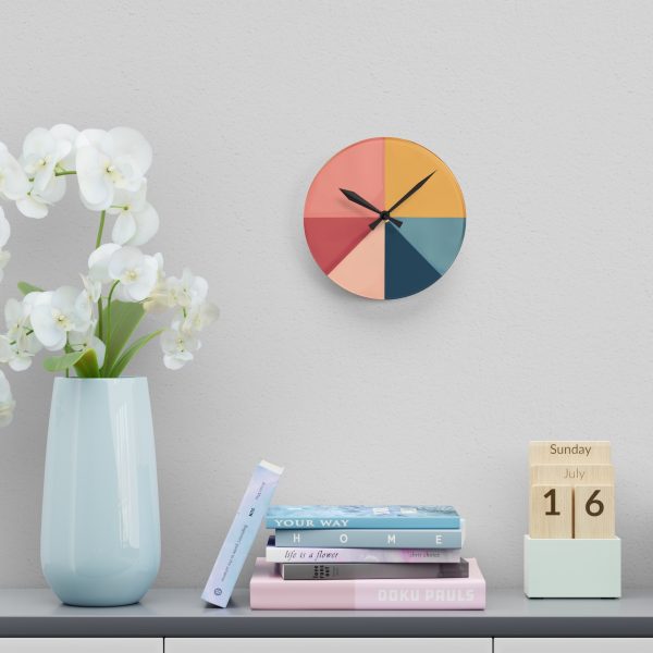 Soft Geometric Pyramid 02 - Acrylic Wall Clock - Image 12