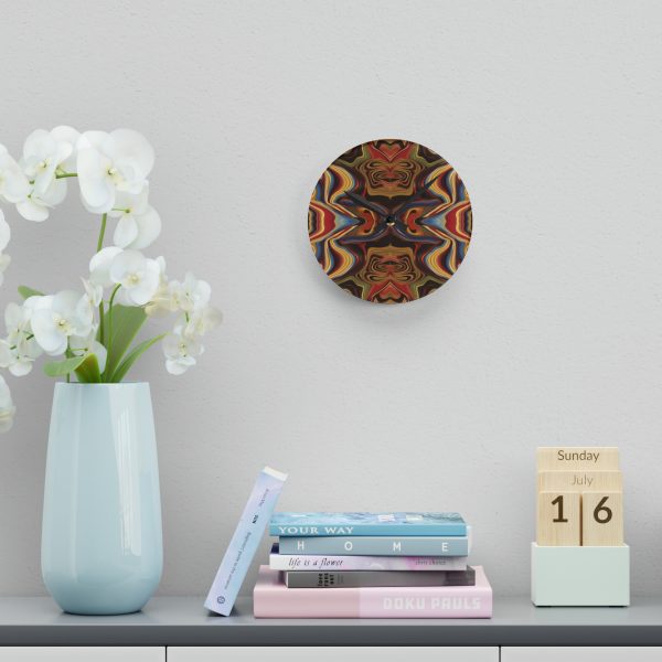 Lipnotic Kaleidoscope Background 01 - Acrylic Wall Clock - Image 12