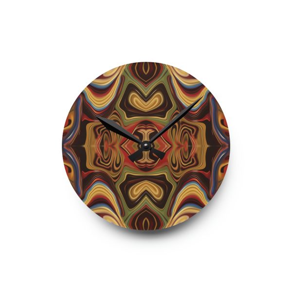 Lipnotic Kaleidoscope Background 02 - Acrylic Wall Clock - Image 7