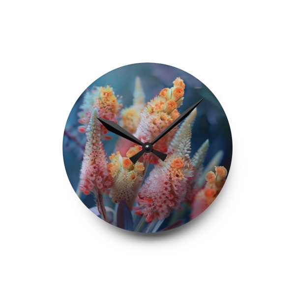 Bright Fantasy Floral 06 - Acrylic Wall Clock - Image 7