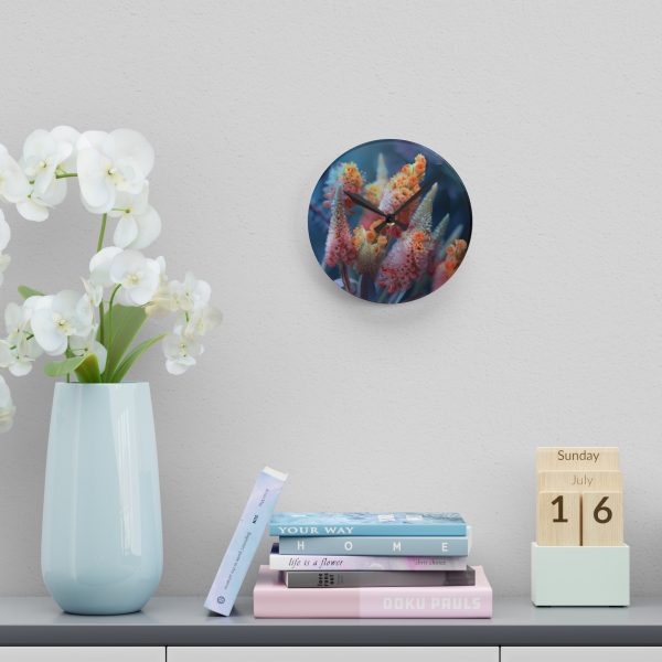 Bright Fantasy Floral 06 - Acrylic Wall Clock - Image 12