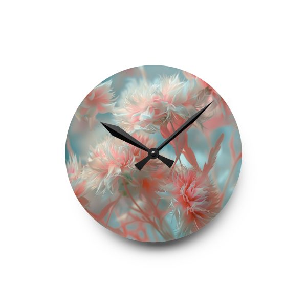 Floral Nebula 01 - Acrylic Wall Clock - Image 7