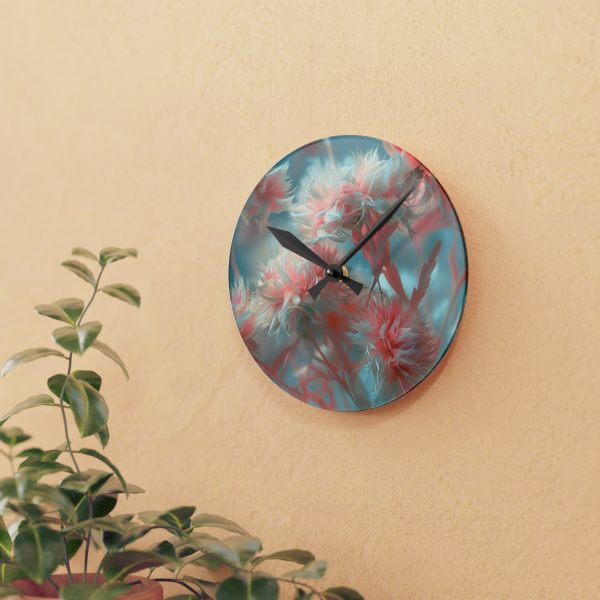 Floral Nebula 01 - Acrylic Wall Clock - Image 9