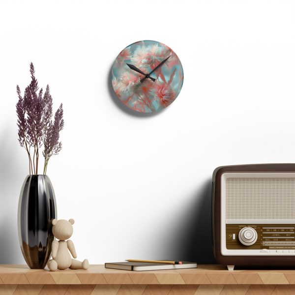 Floral Nebula 01 - Acrylic Wall Clock - Image 10