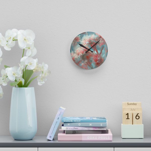 Floral Nebula 01 - Acrylic Wall Clock - Image 12