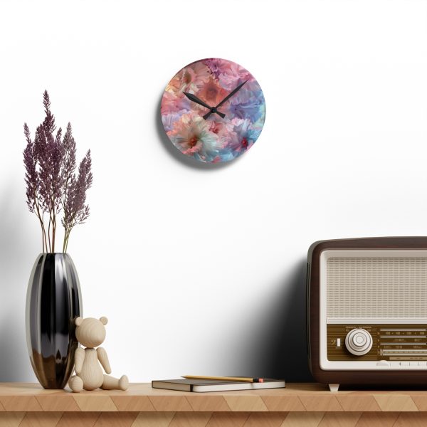 Floral Nebula 02 - Acrylic Wall Clock - Image 10