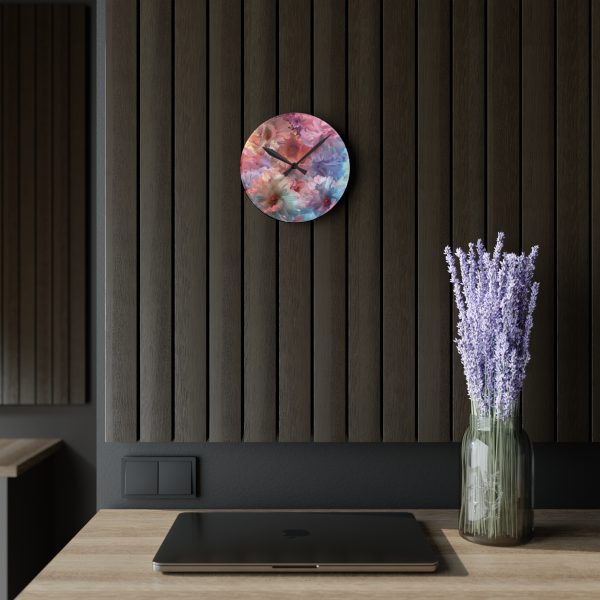 Floral Nebula 02 - Acrylic Wall Clock - Image 11