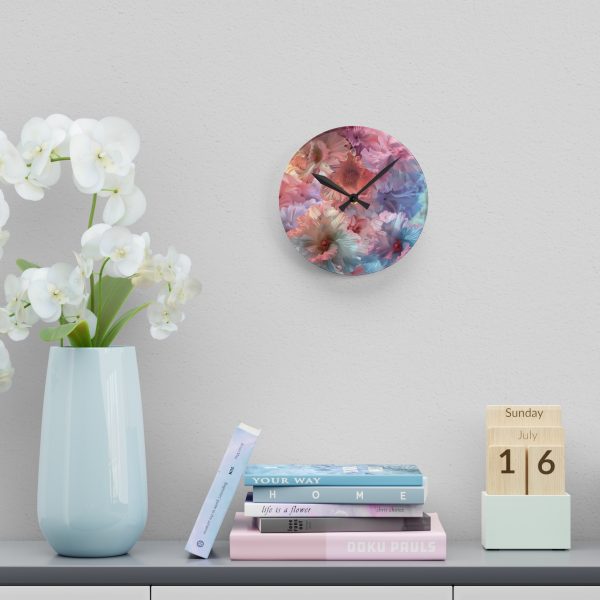 Floral Nebula 02 - Acrylic Wall Clock - Image 12