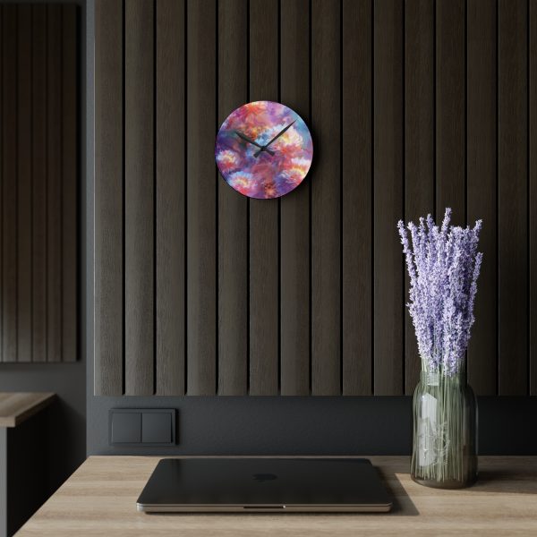 Floral Nebula 04 - Acrylic Wall Clock - Image 11