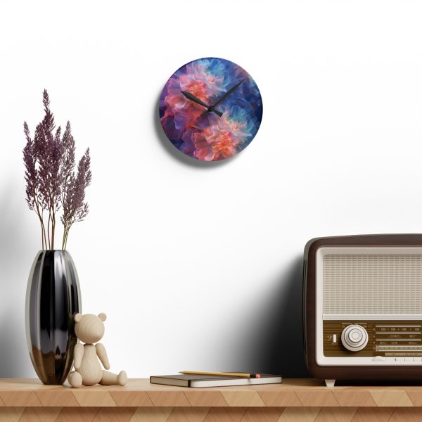 Floral Nebula 09 - Acrylic Wall Clock - Image 10