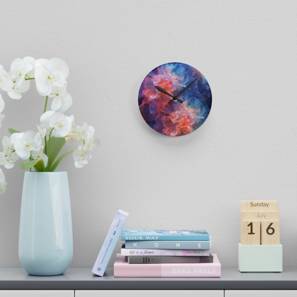 Floral Nebula 09 - Acrylic Wall Clock - Image 12