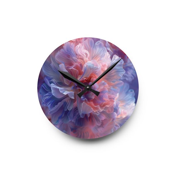 Floral Nebula 08 - Acrylic Wall Clock - Image 7