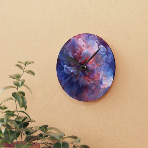 Floral Nebula 08 - Acrylic Wall Clock - Image 9