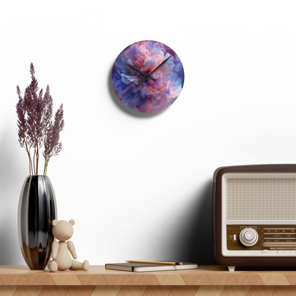 Floral Nebula 08 - Acrylic Wall Clock - Image 10