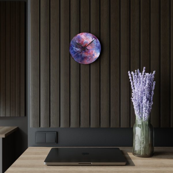 Floral Nebula 08 - Acrylic Wall Clock - Image 11