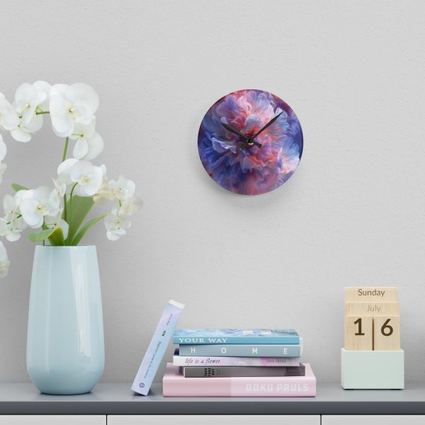 Floral Nebula 08 - Acrylic Wall Clock - Image 12