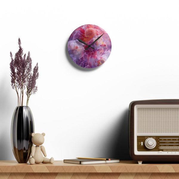 Floral Nebula 05 - Acrylic Wall Clock - Image 10