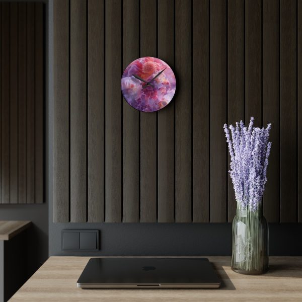 Floral Nebula 05 - Acrylic Wall Clock - Image 11