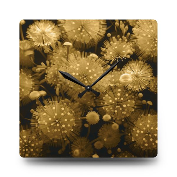 Fine and Dandy Motif in Sauterne Tone - Acrylic Wall Clock