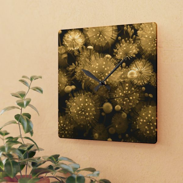 Fine and Dandy Motif in Sauterne Tone - Acrylic Wall Clock - Image 3