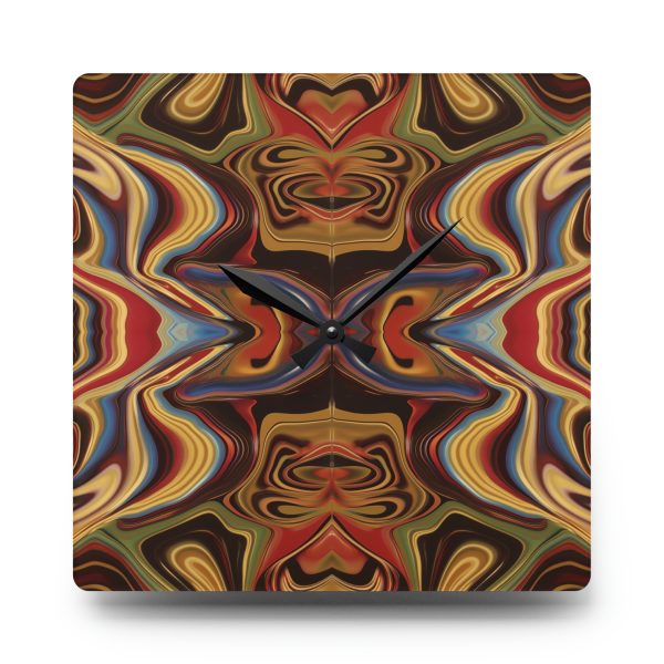 Lipnotic Kaleidoscope Background 01 - Acrylic Wall Clock