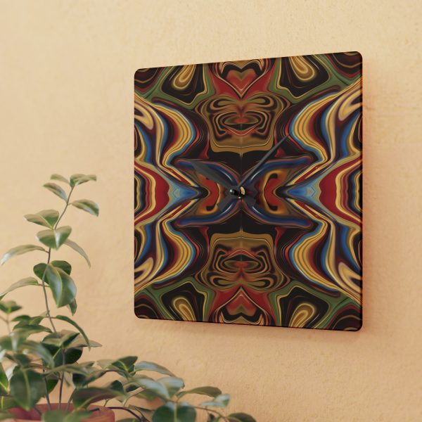 Lipnotic Kaleidoscope Background 01 - Acrylic Wall Clock - Image 3