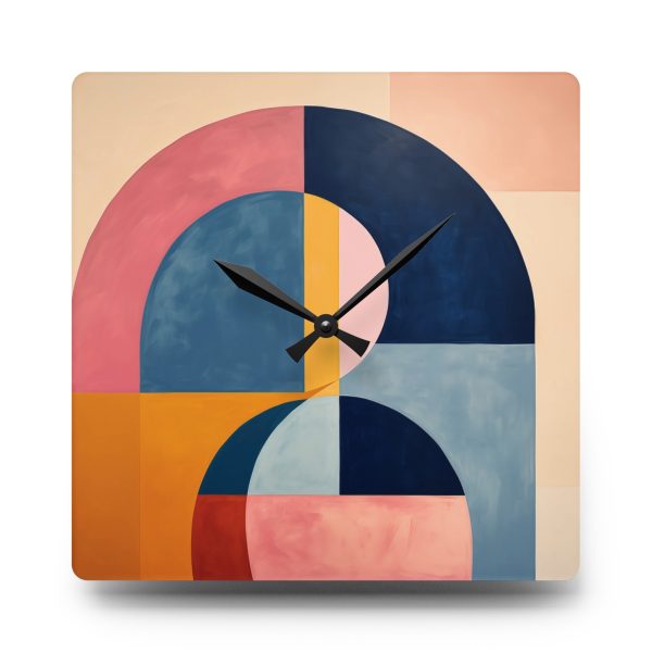 Soft Geometric Windows - Acrylic Wall Clock