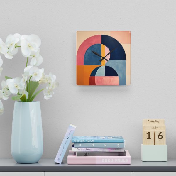 Soft Geometric Windows - Acrylic Wall Clock - Image 6