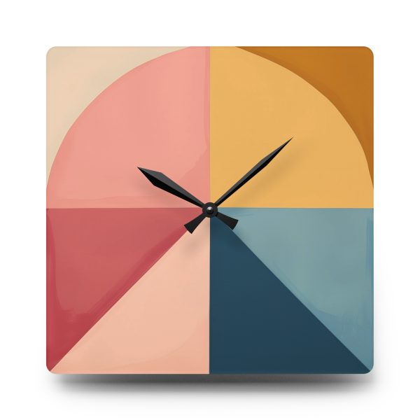 Soft Geometric Pyramid 02 - Acrylic Wall Clock