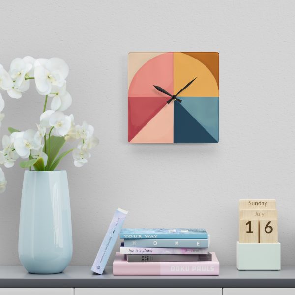 Soft Geometric Pyramid 02 - Acrylic Wall Clock - Image 6