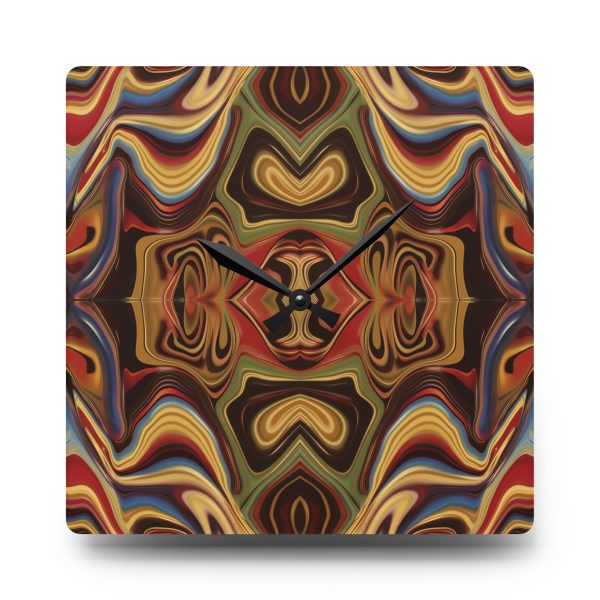 Lipnotic Kaleidoscope Background 02 - Acrylic Wall Clock