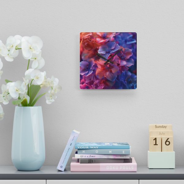 Bright Fantasy Floral 03 - Acrylic Wall Clock - Image 6