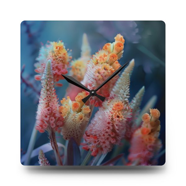 Bright Fantasy Floral 06 - Acrylic Wall Clock