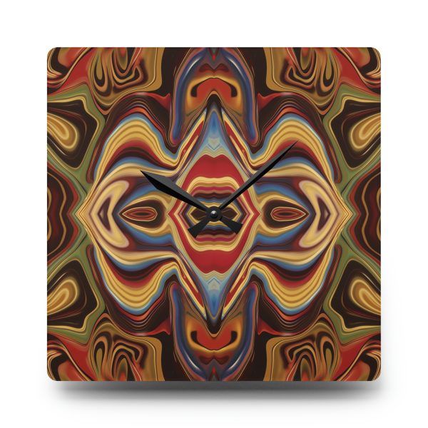 Lipnotic Kaleidoscope Background 03 - Acrylic Wall Clock