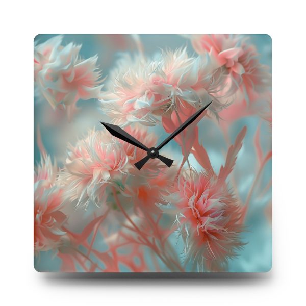 Floral Nebula 01 - Acrylic Wall Clock