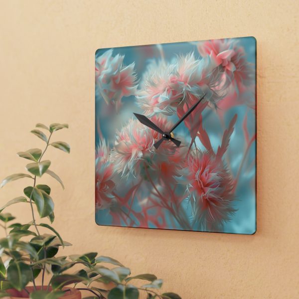 Floral Nebula 01 - Acrylic Wall Clock - Image 3